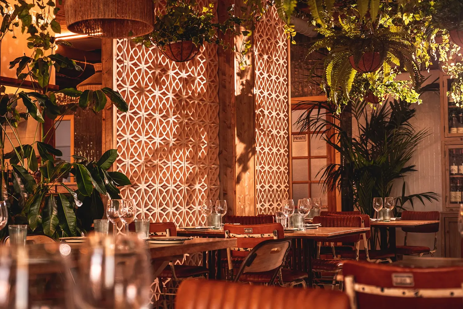Restaurant Interior Design : Warm tones and rustic textures in a modern Singapore setting
