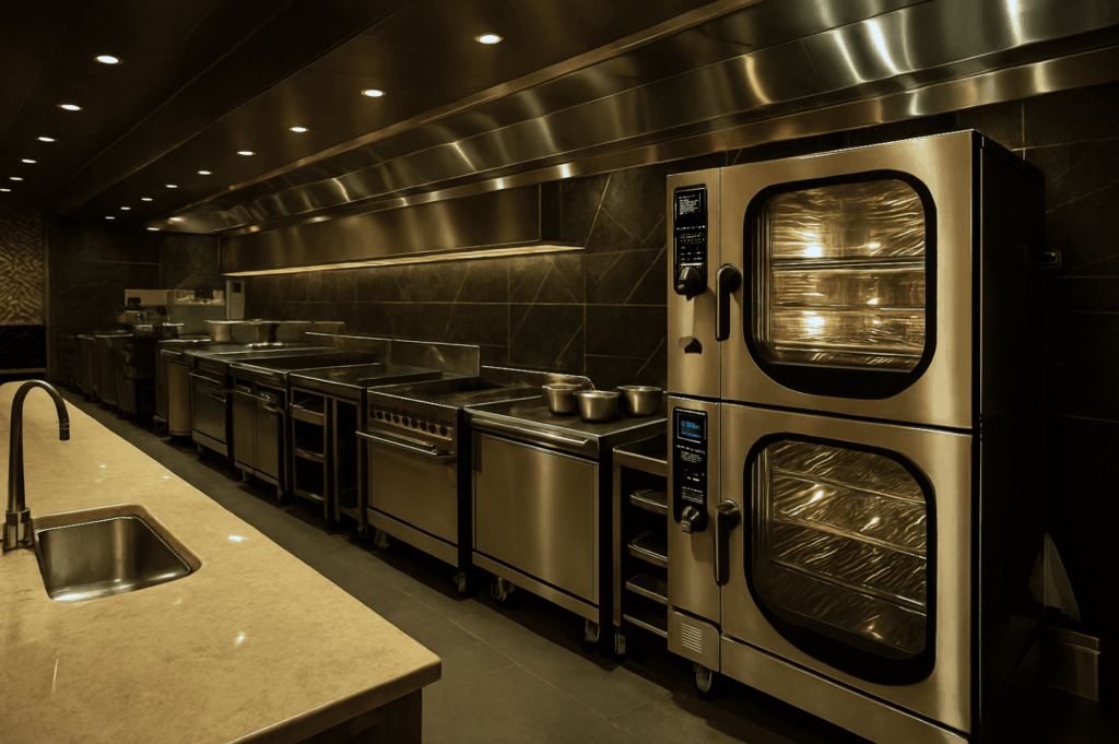 Modern commercial kitchen in Singapore showcasing restaurant kitchen equipment and kitchen equipment from internationally renowned brands, featuring convection oven, combi ovens, and icombi pro units for professional chefs. A complete range of commercial kitchen equipment including grill, cooker, ovens, and appliances designed for cooking, bake, roasting, and steam functions. Essential equipment and accessories such as pans, pots, and machines to carry high‑volume food production with quality, energy, and electricity efficiency for restaurants and business clients. Helpful service and expertise to deliver, supply, install, maintain, and assist with installation, operation, and resources. Designed for customers seeking perfect equipment, excellent service, diverse selection, and convenience. Supports sales, shop, support, contact, and appointment needs while managing heat and smooth operating performance.