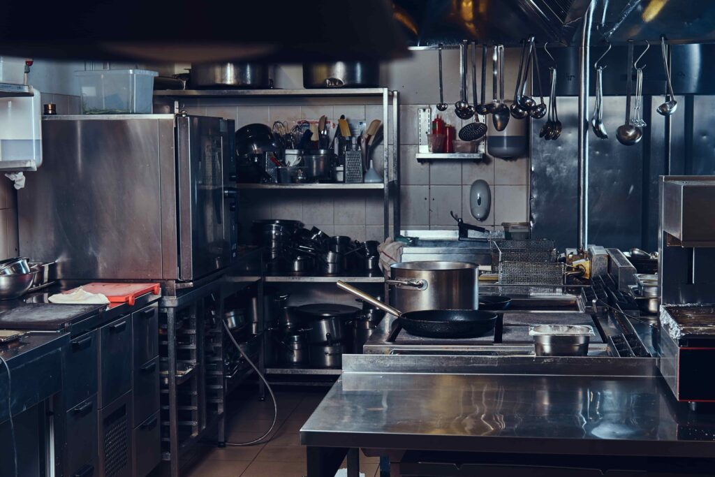An image of a neatly organized kitchen with all its materials clean and stowed away.